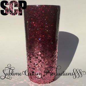 Custom glitter tumbler birthday or Christmas gift